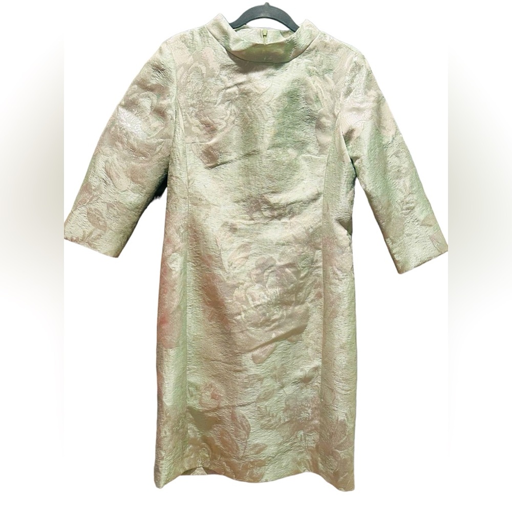 Bigio collection midi dress. Silver and green. Never been worn. Size 8.